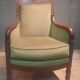 Empire period bergère in mahogany