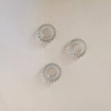 Ensemble de 3 bougeoirs en verre