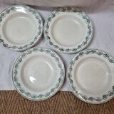 Assiettes en faïence XIXeme Céranord St Amand