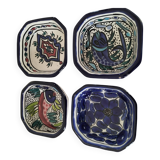 4 glazed earthenware bowls