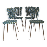 Ensemble de chaises "pétales" retapissées