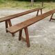 Paire de bancs de ferme 200 cm