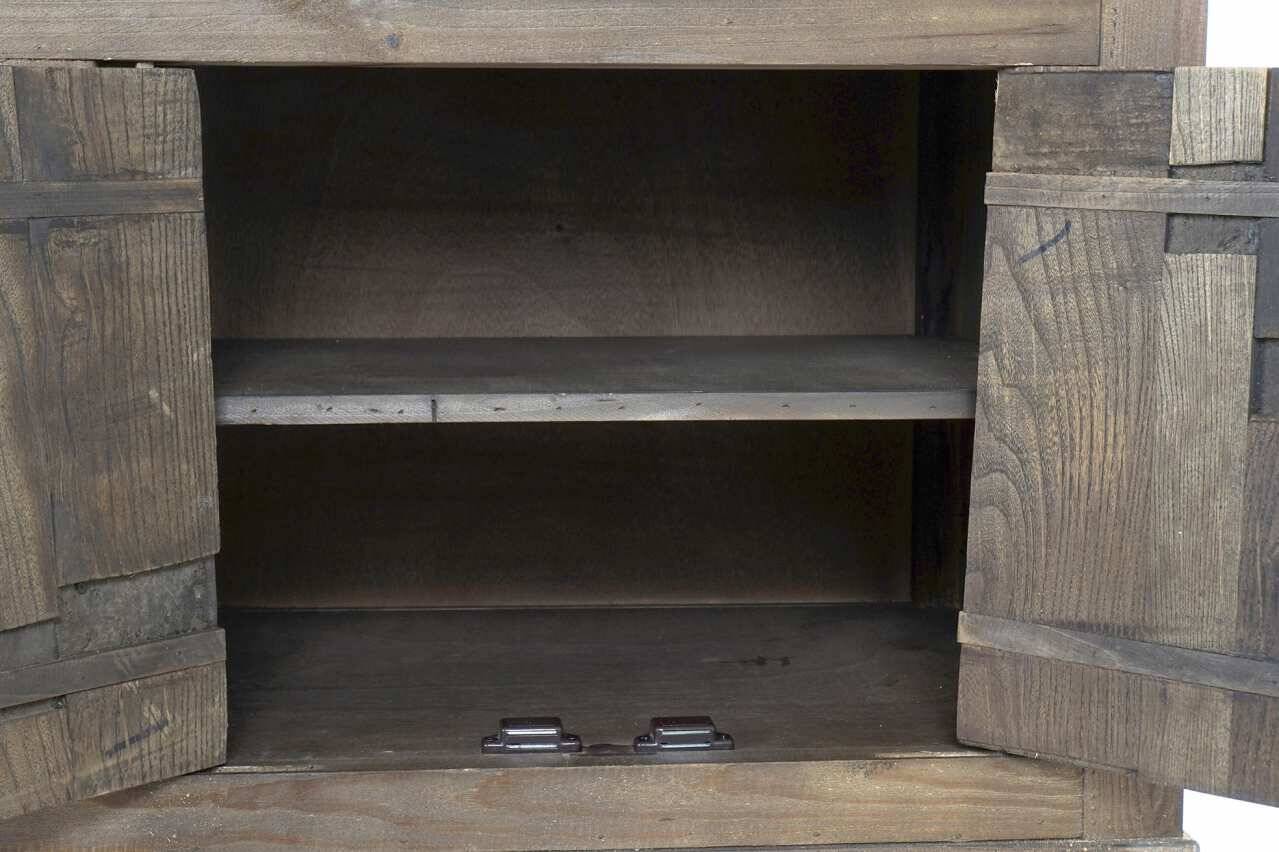 Commode orme 190x50x80 vieilli marron    etat neuf