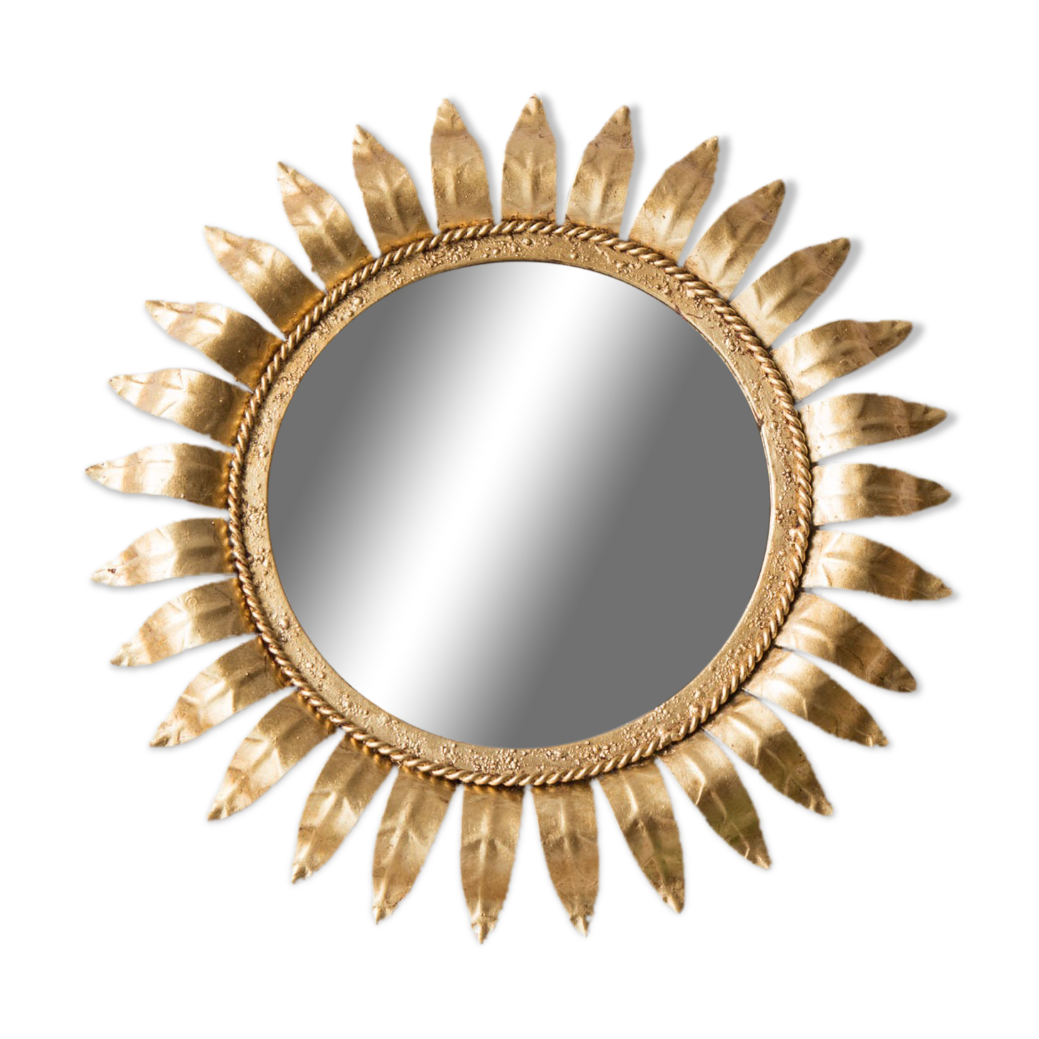 Miroir soleil doré espagnol années 60/70