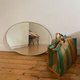 Oval bevelled mirror - 72x51cm