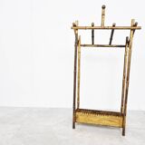 Porte-parapluie en faux bambou de style chinoiserie, années 1960