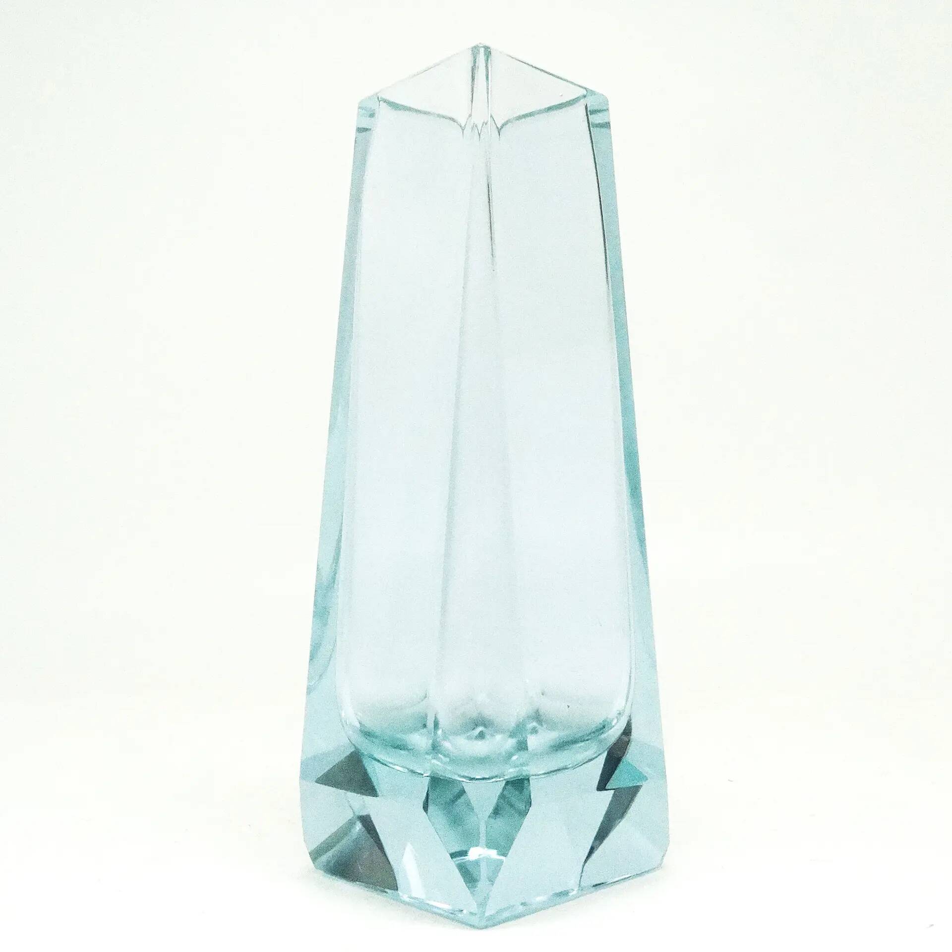 Art Deco vase, alexandrite glass, crystal, Moser, Czechoslovakia, 1930s