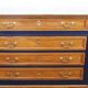 Commode en chêne et marbre gris, France XIXème