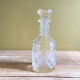 Large engraved and chiseled crystal decanter