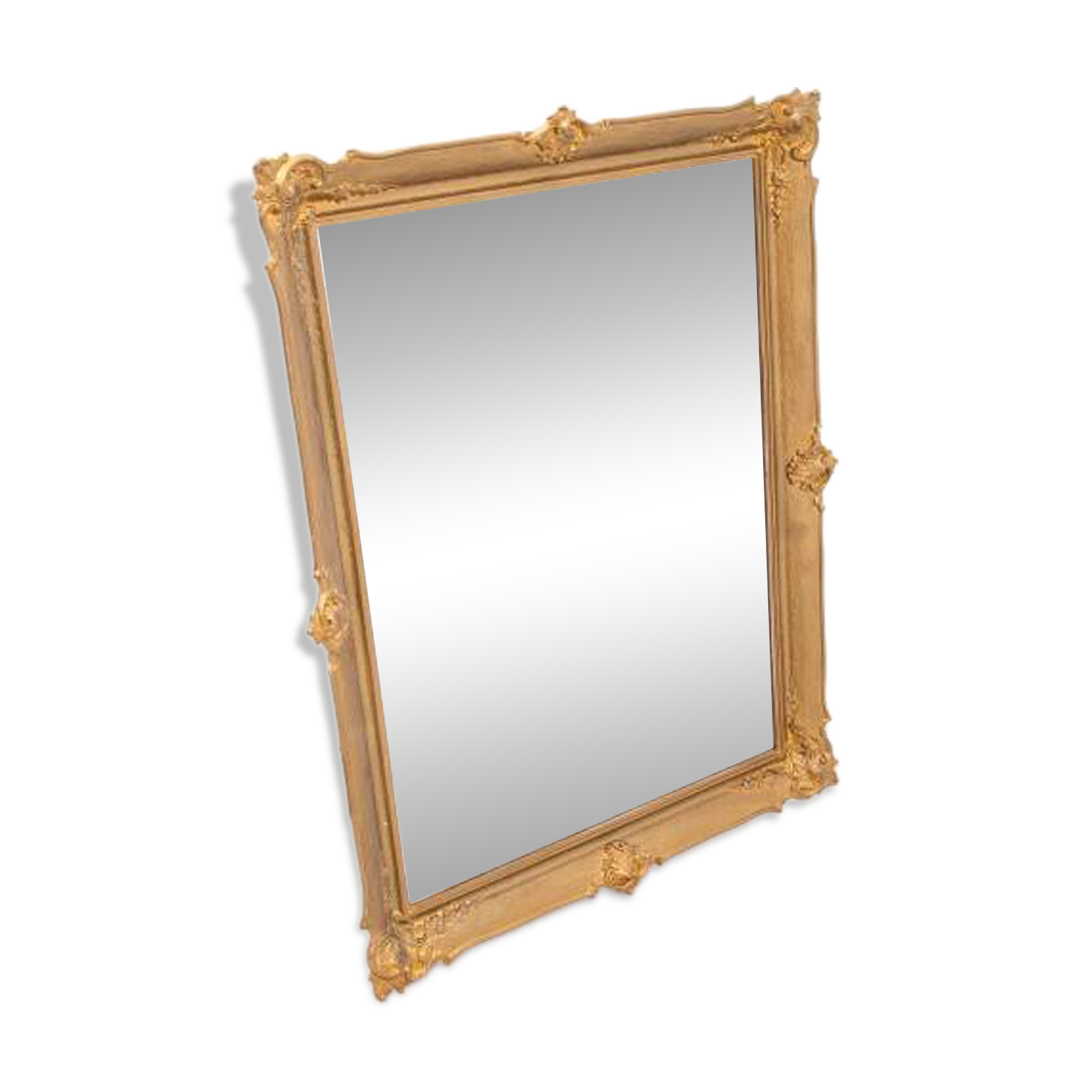 Large French mirror in a gold frame.