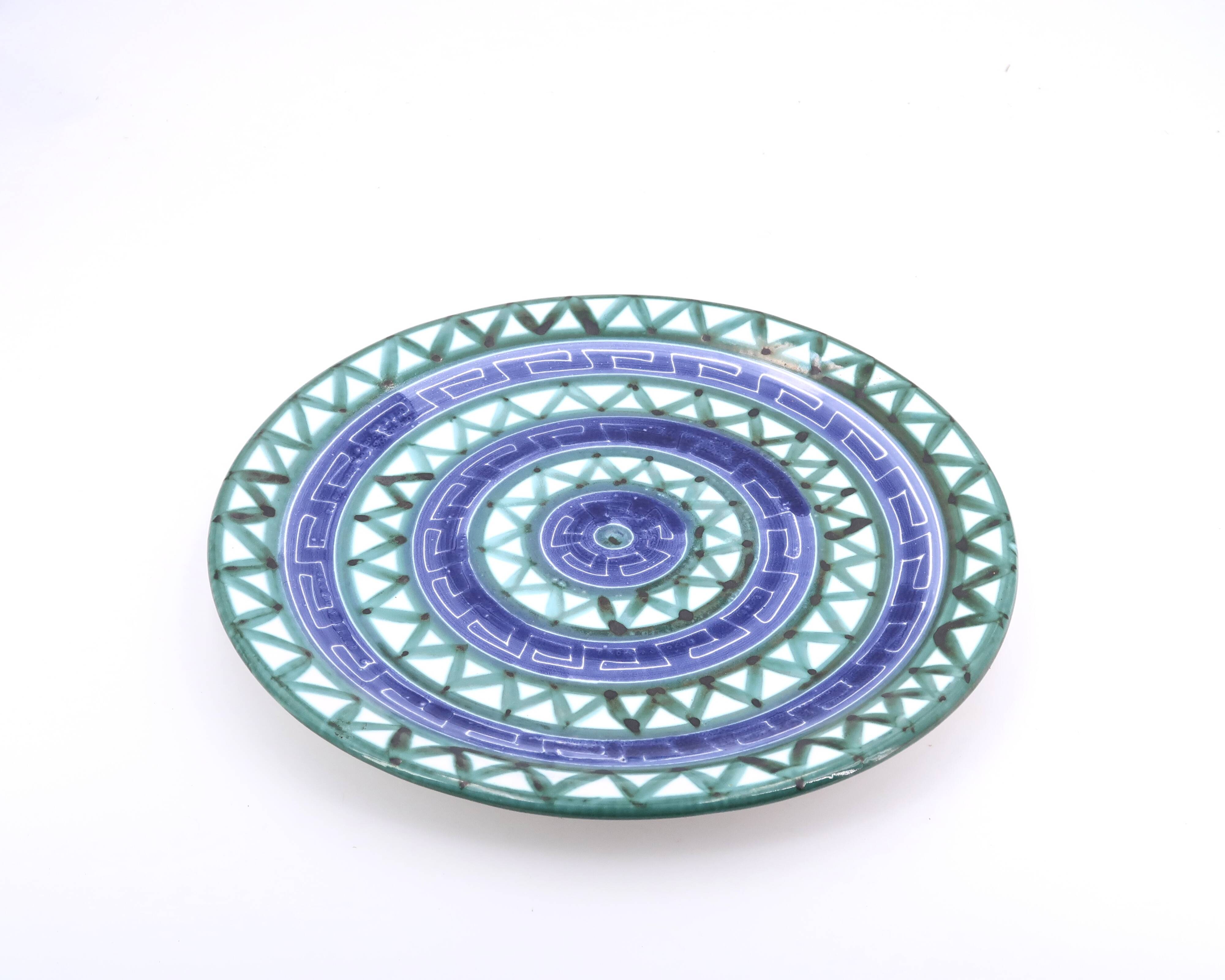 Ceramic pie dish by Robert Picault, Vallauris