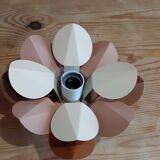 Vintage metal and chrome wall lamp " flower "