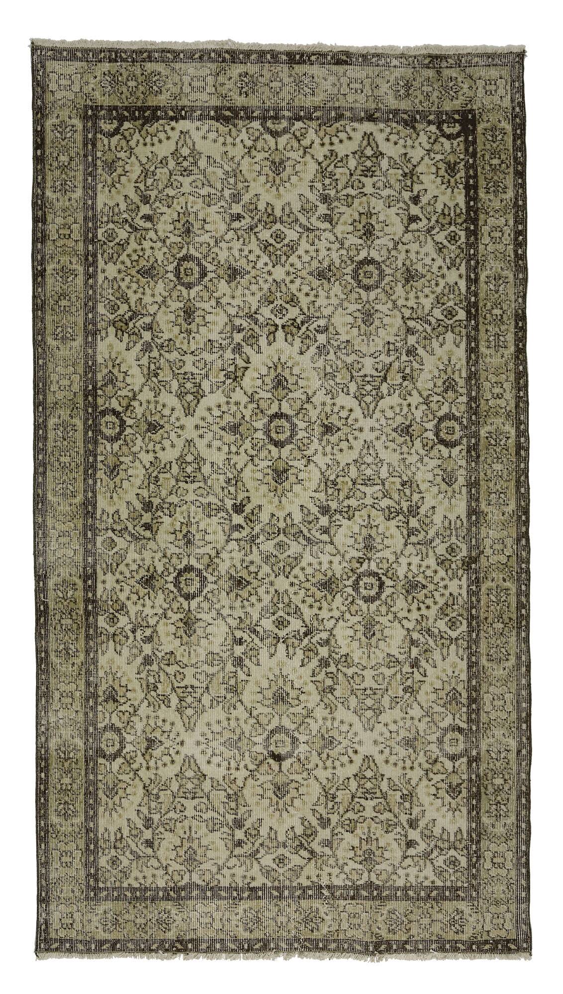 Tapis vintage turc anatolien fait main 252 cm x 135 cm