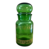 Green retro glass candy box