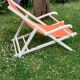 Long chair, Chilean, orange-coloured Transat