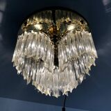 Novaresi Murano glass ceiling lamp, 1970