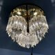 Novaresi Murano glass ceiling lamp, 1970