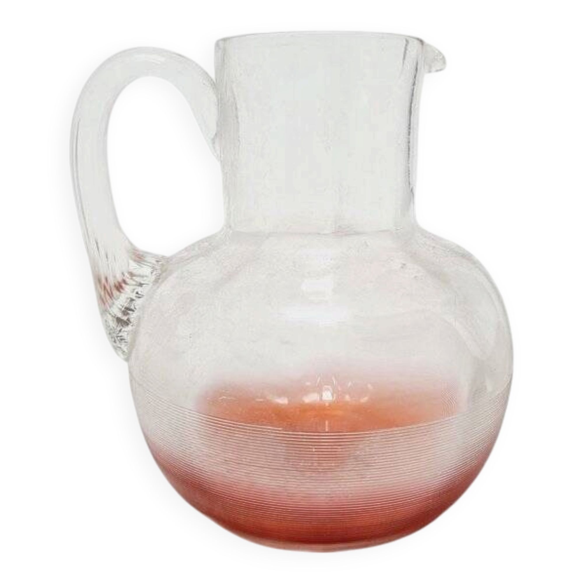 Pichet en verre cranberry Art Nouveau, Royaume-Uni, années 1900.
