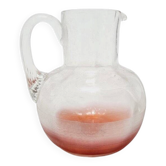 Art Nouveau cranberry glass jug, United Kingdom, 1900s