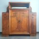 Art Deco sideboard with marble tops, antique dresser, display cabinet