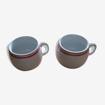 Pair of Auteuil China Cup