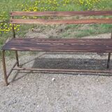 Bench of the 50s in iron and wood