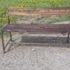 Banc des années 50 en fer et bois