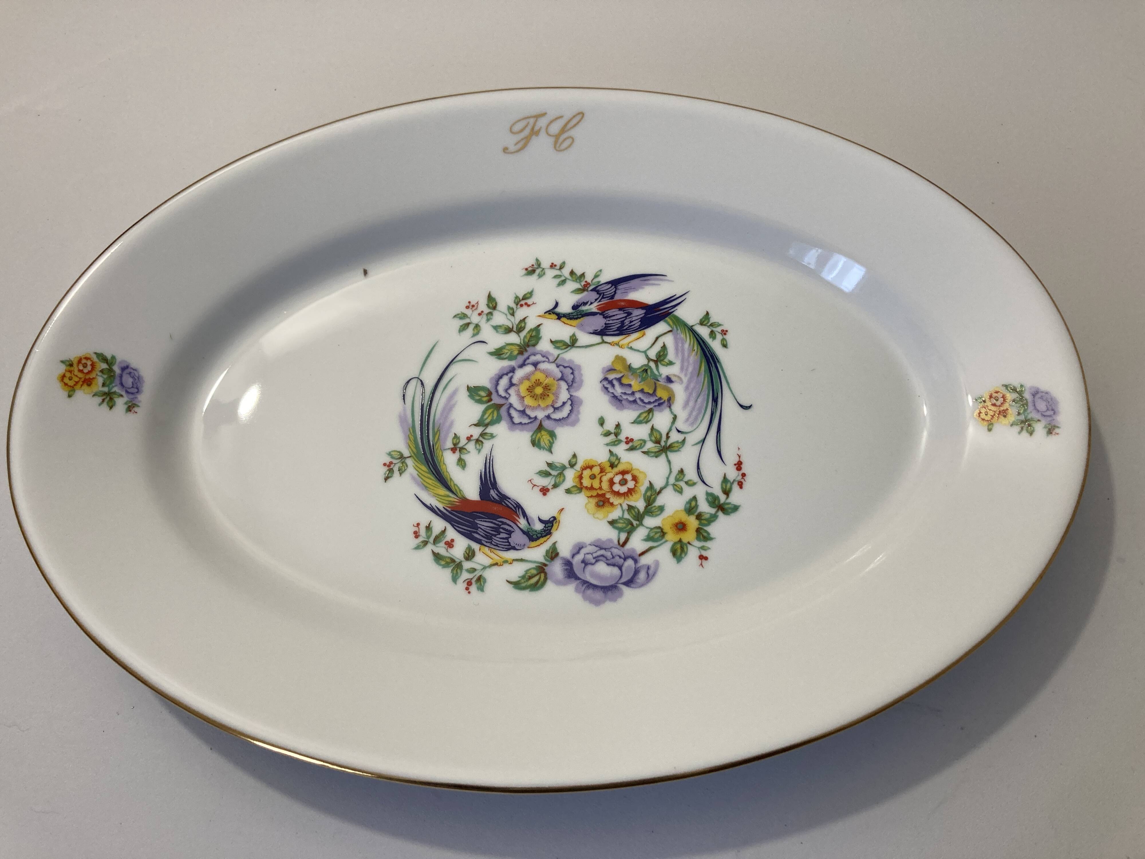 Limoges porcelain service paradise bird