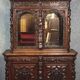Two-part Italian Renaissance style buffet in solid oak