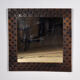 Oak brutalist mirror, 1970s