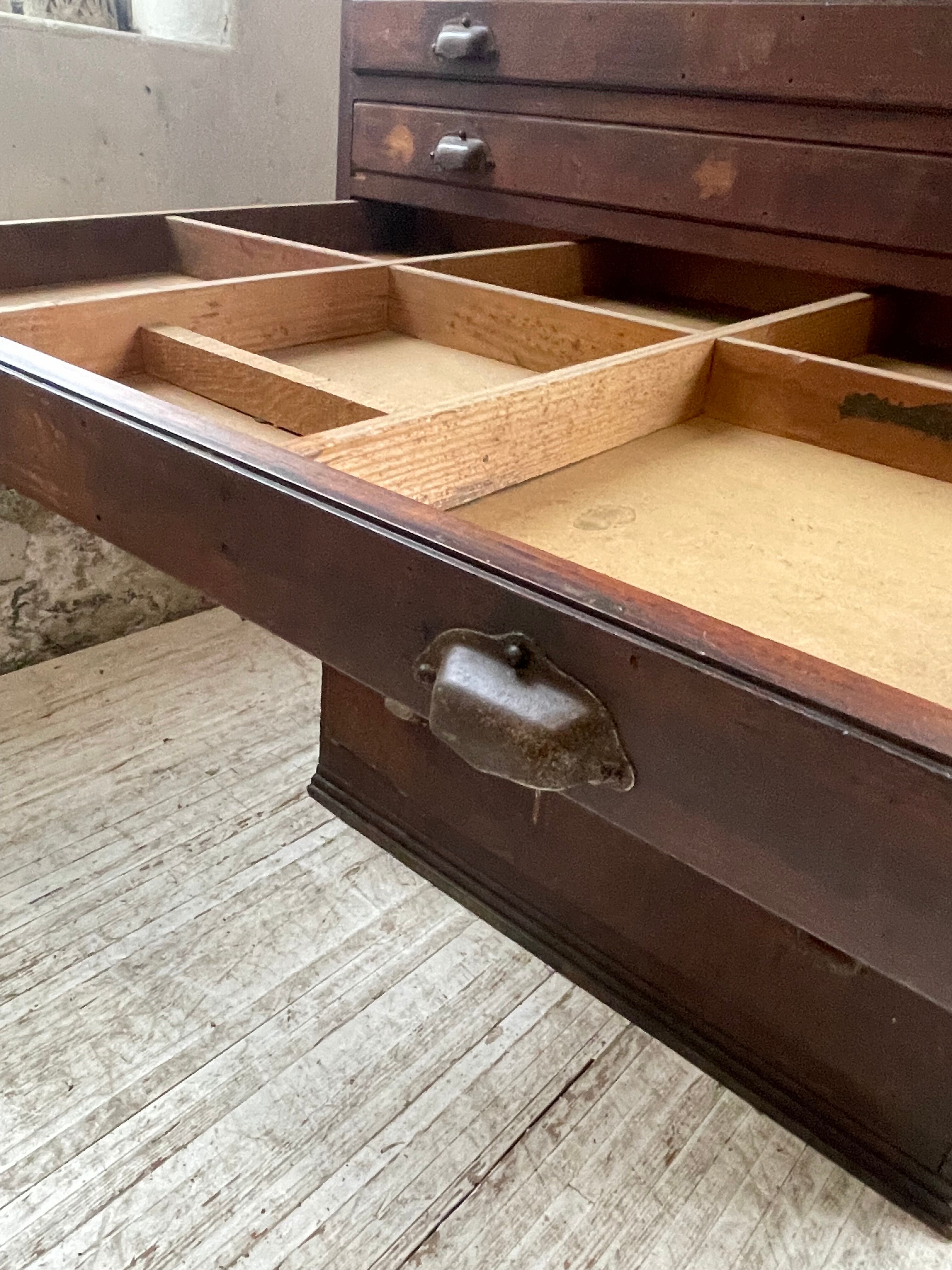 Workshop furniture printing with drawers XL oak