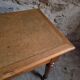 Vintage beech desk with a linoleum top and drawer.