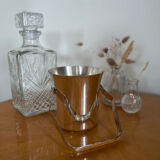 Silver metal ice bucket