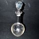 Antique acid-etched crystal carafe - 1900 rococo and foliage decor - 23cm