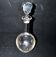 Antique acid-etched crystal carafe - 1900 rococo and foliage decor - 23cm