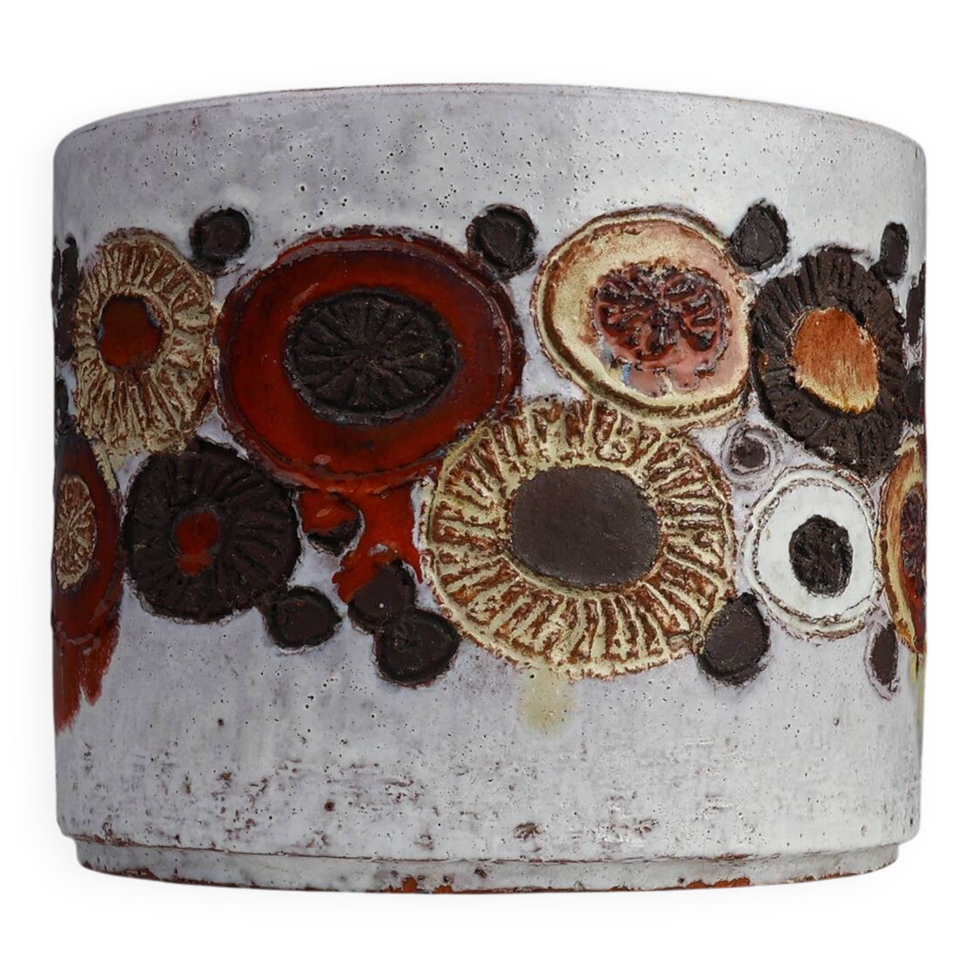 Signed Perignem Ceramic Vase, Belgium, circa 1960