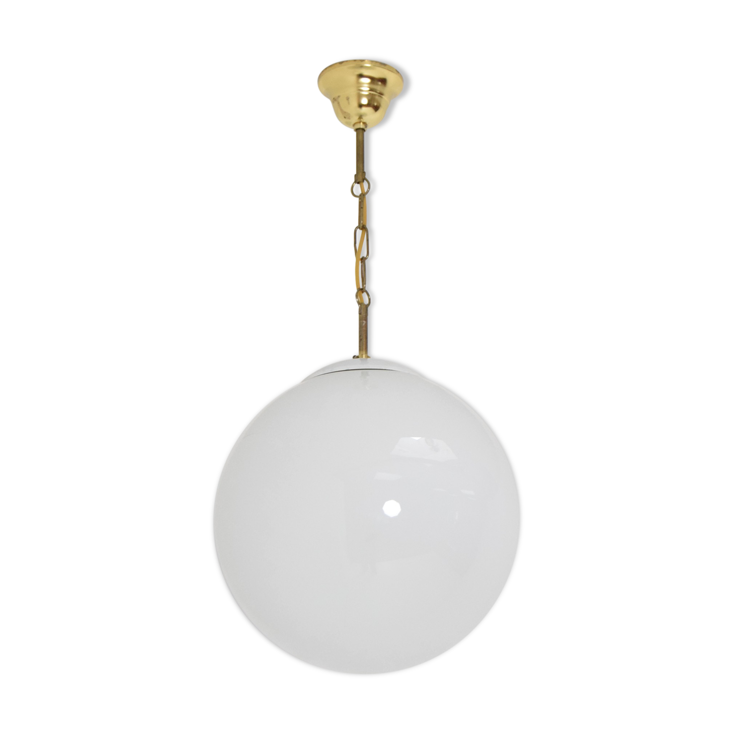 Suspension en verre du milieu du siècle années 1970