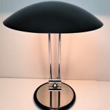 Aluminor lamp chrome metal and matt black design 80s