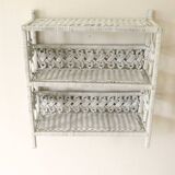 Vintage wicker shelf