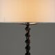 Twisted black metal brutalist floor lamp