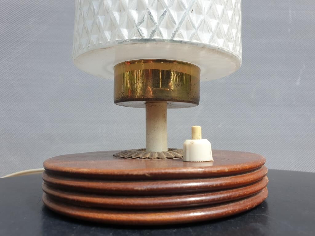 Table lamp 1960 diamond glass