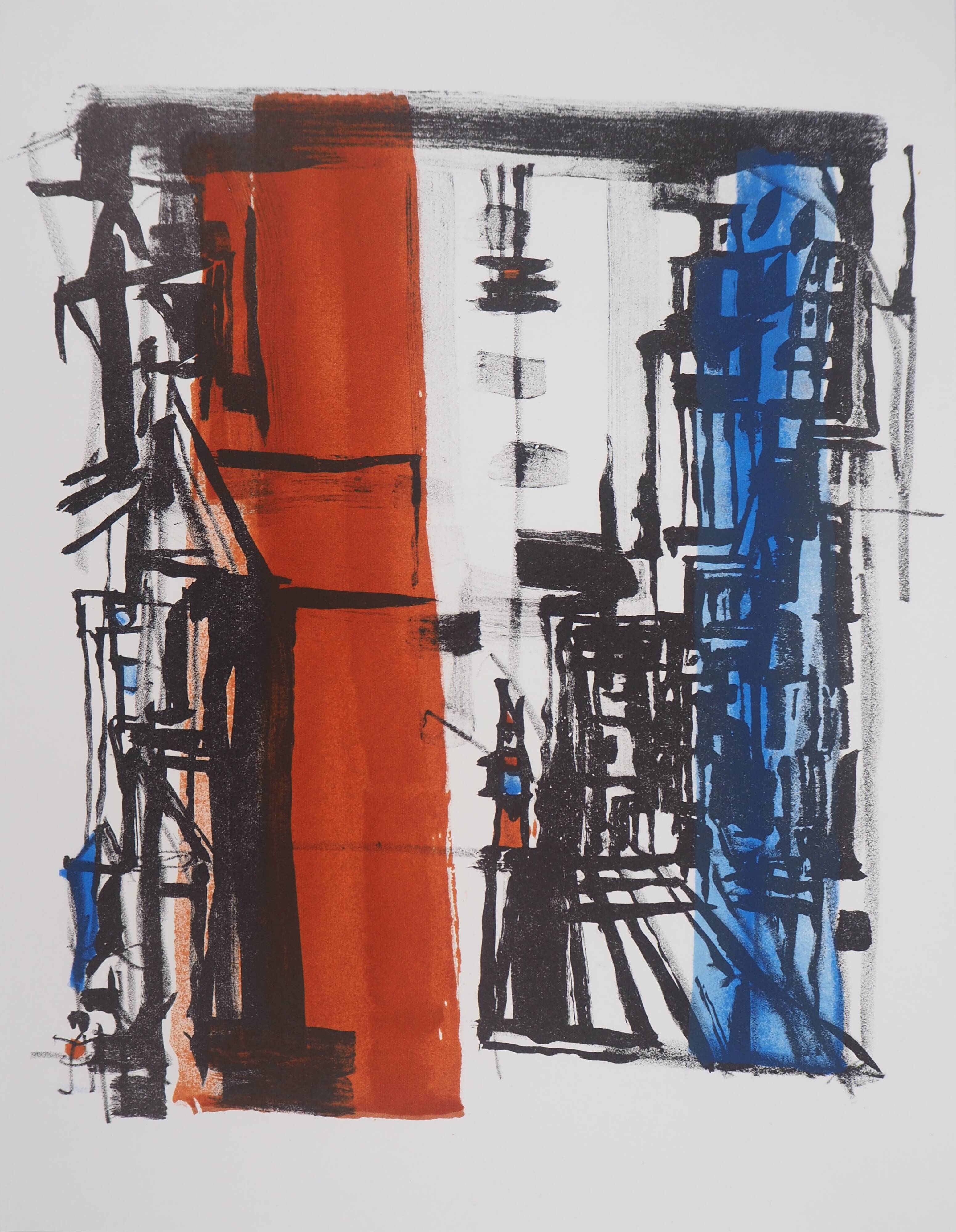 Maria helena vieira da silva: arrival in town - original lithograph