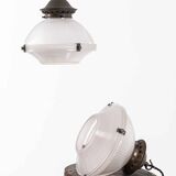Pair of holophan lamps