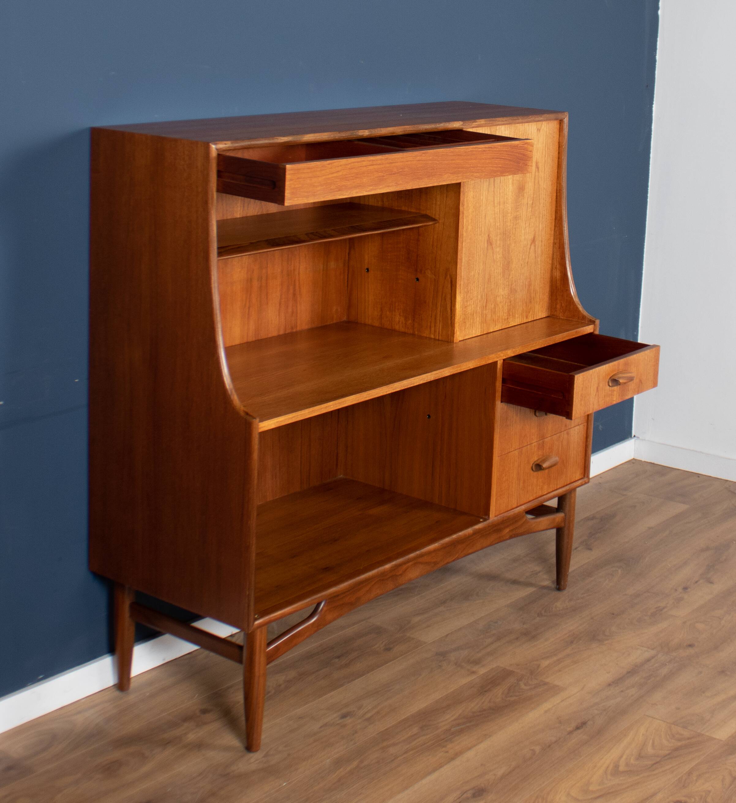 Retro Teak 1960s Long G Plan Scandi Mid Century High Sideboard
