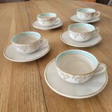 5 tasses et sous-tasses anciennes