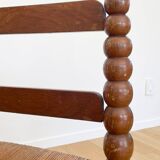 Beaded wood corner chair