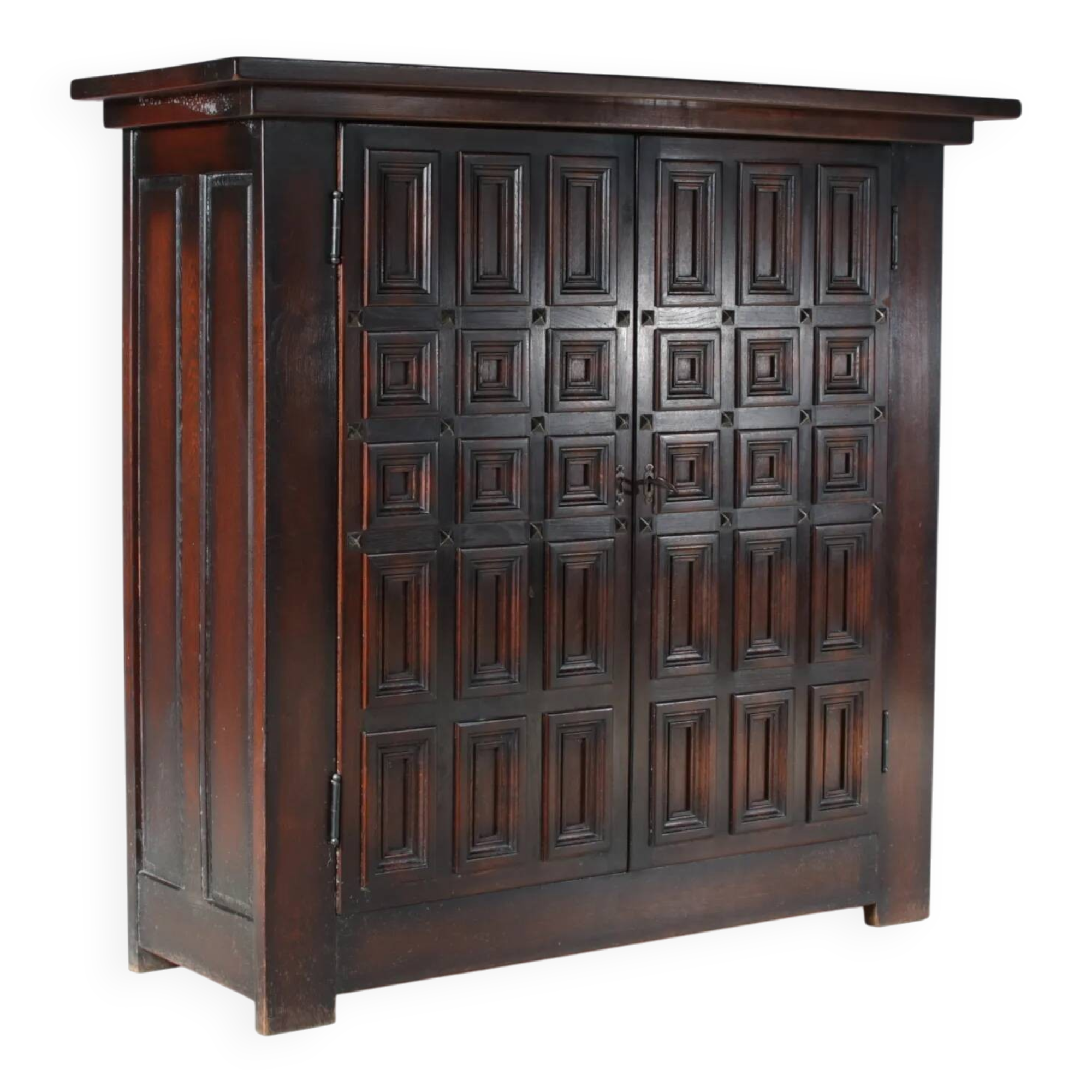 1960s Brutalist highboard cabinet from Spain