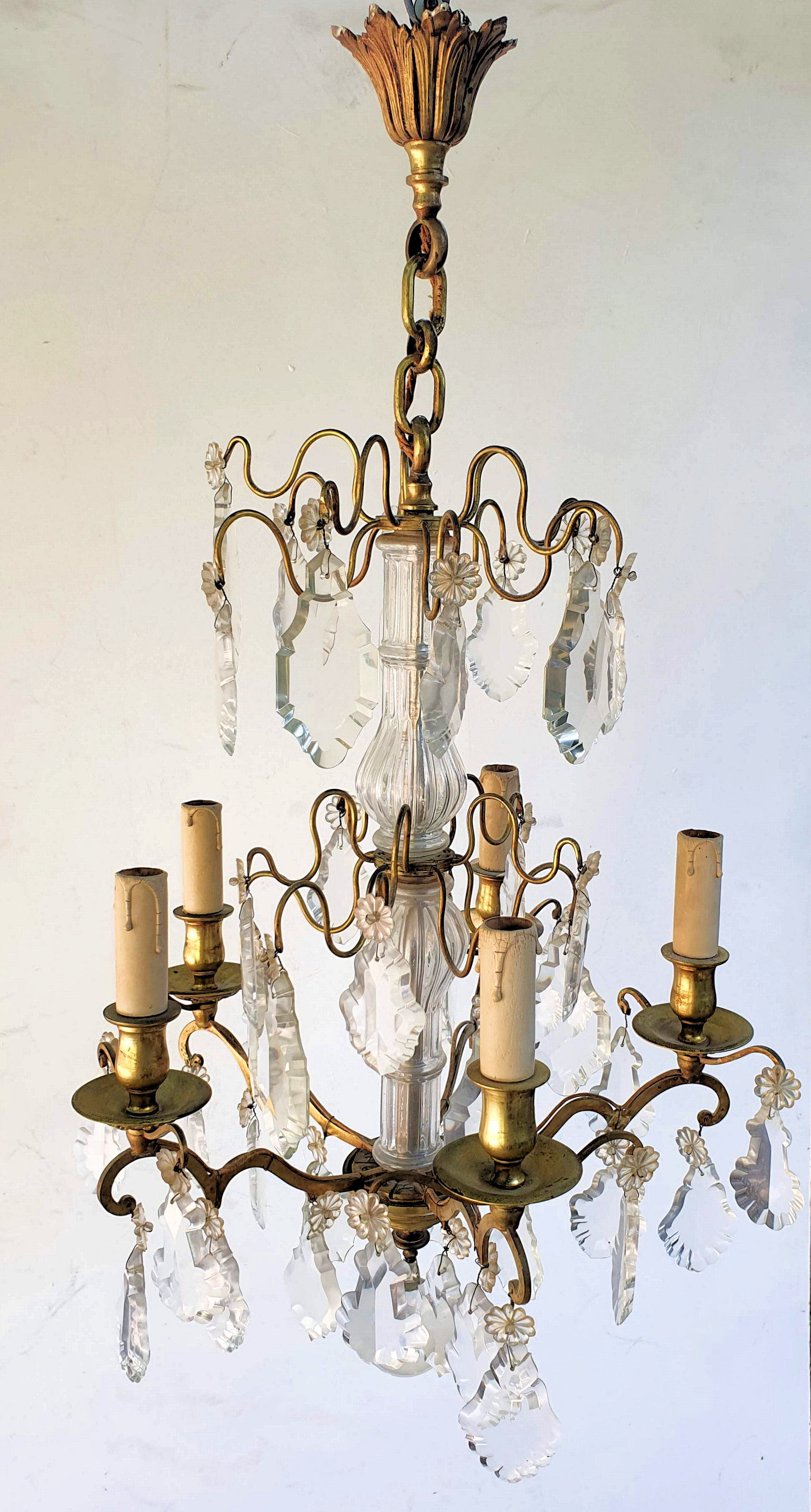 Chandelier with Pampilles style Louis XV France twentieth century