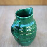 Pitcher St Clément France Lorraine 869, green pitcher, ceramic pitcher