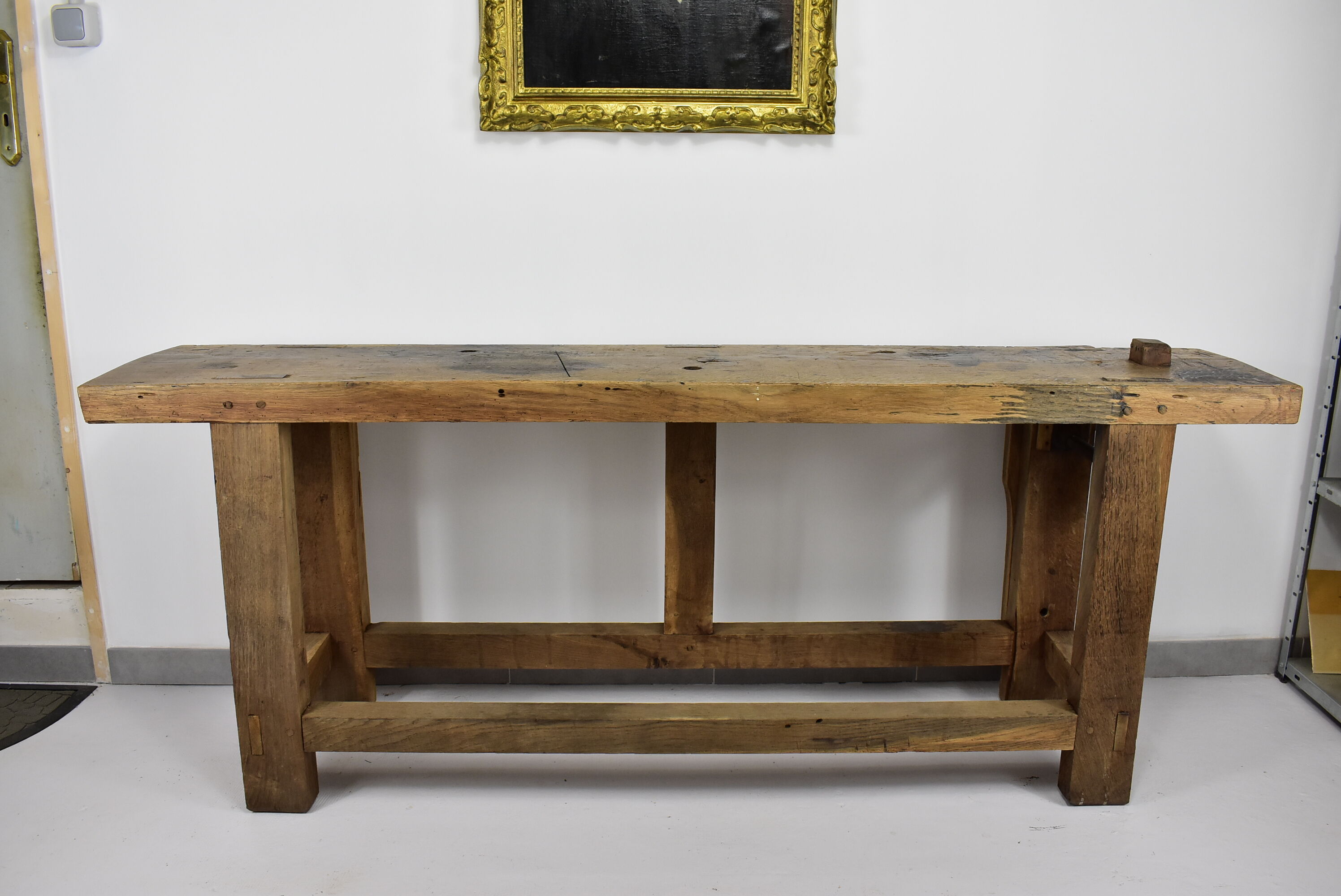 Former oak carpenter's workbench